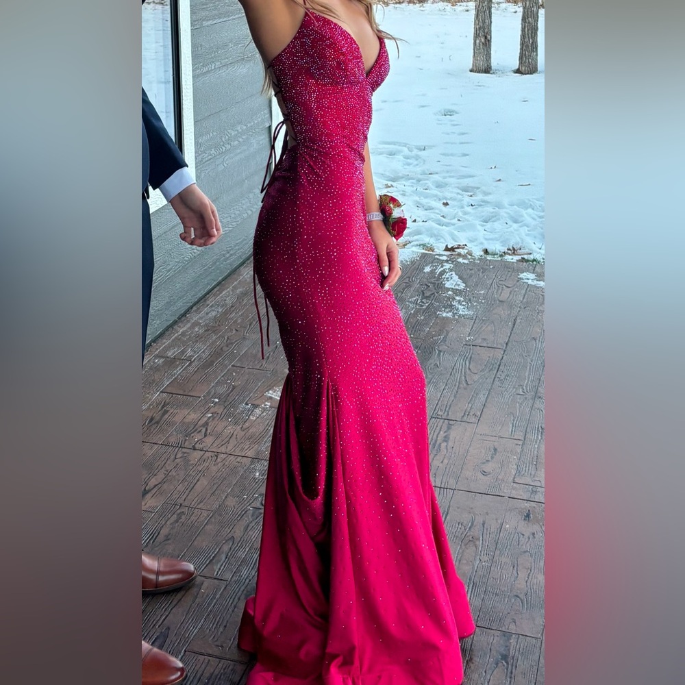 Elegant Red Evening Gown
